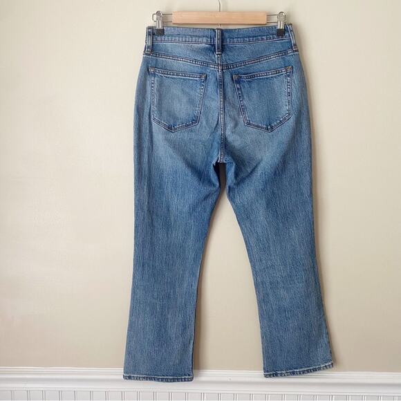 J. Crew Factory | High Rise Crop Flare Jeans Denim Button Fly Blue Size 26 - Picture 5 of 6